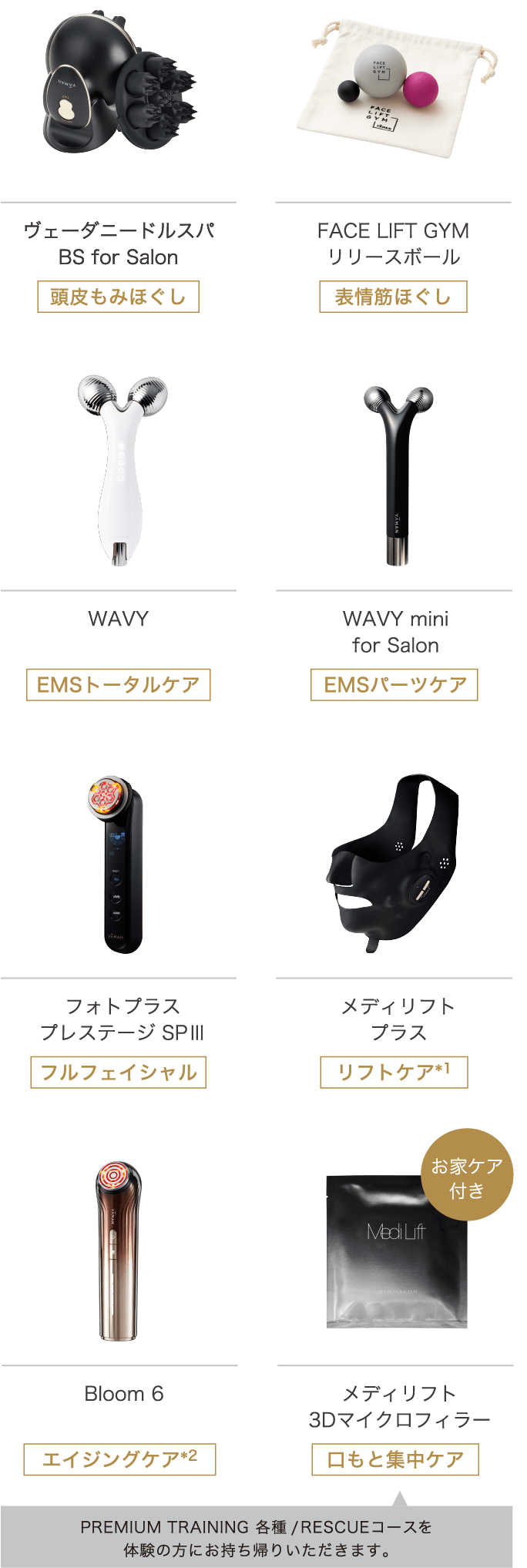 ヴェーダリフトBS for Salon 頭皮もみほぐし FACE LIFT GYMリリースボール 表情筋ほぐし WAVY EMSトータルケア WAVY minifor Salon EMSパーツケア フォトプラスプレステージ S フルフェイシャル メディリフトプラス リフトケア*1 Bloom WRSTAR エイジングケア*2 メディリフトスキンタイトニングマスク ハリ・弾力・保湿